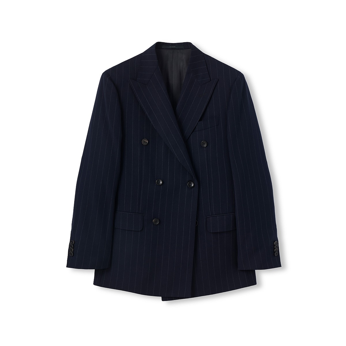 NAVY PINSTRIPED DOUBLE-BREASTED SUIT