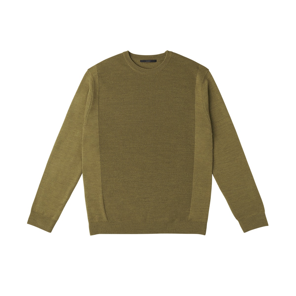 Yellow Solid Round neck Sweater